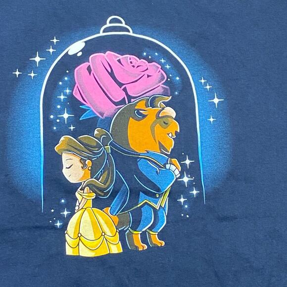 Navy Blue Beauty and the Beast Short Sleeve Tee - Picture 2 of 9
